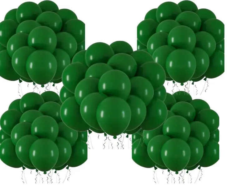 Zielone balony butelkowa zieleń gumowe pastelowe 26 cm -50 szt