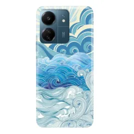 etui-do-xiaomi-13c-5g-sea-life-water-ocean-niebieskie-morskie-wiele-wzorow