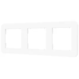 ramka-potrojna-do-lacznikow-i-gniazd-karlik-mini-zaokraglona-kolor-bialy