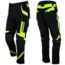spodnie-robocze-meskie-bhp-mocne-elastyczne-stretch-spandex-odblaskowe-neon