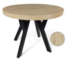 stol-czarny-dab-naturalny-swiss-krono-okragly-o100-rozkladany-do-200-cm