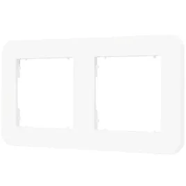 ramka-podwojna-do-lacznikow-i-gniazd-karlik-mini-zaokraglona-kolor-bialy