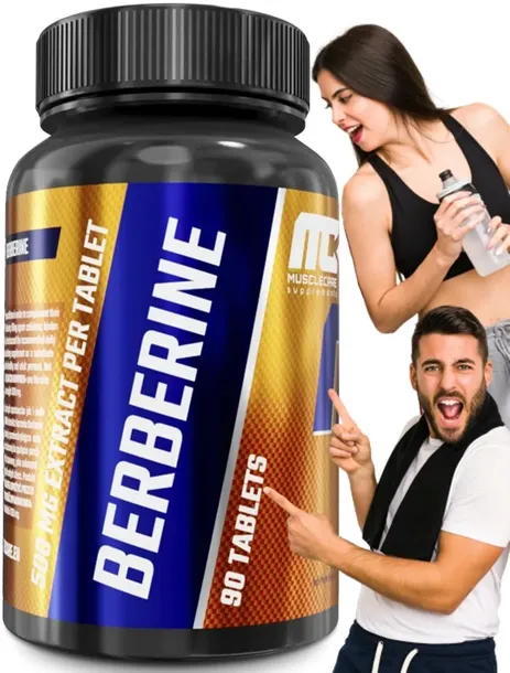 BERBERYNA odchudzanie TRAWIENIE wątroba Muscle Care Berberine 500mg 90 tabs