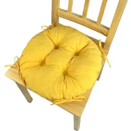 poduszka-na-krzeslo-taboret-35cm-zolty-kolo