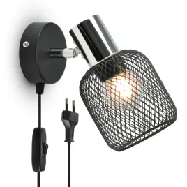 lampa-scienna-kinkiet-regulowany-vintage-loft-reflektor-444-kwp-z-wtyczka