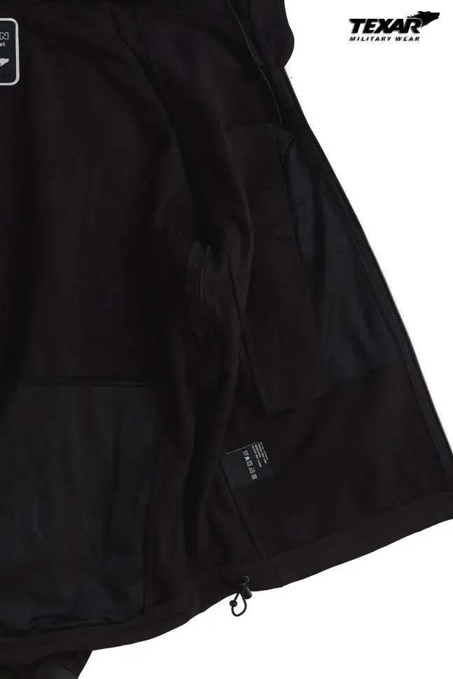 texar-kurtka-softshell-falcon-kaptur-czarna-m-stan-nowy