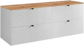 biala-szafka-pod-umywalke-160-cm-z-blatem-wotan-wiszaca-frezowane-szuflady