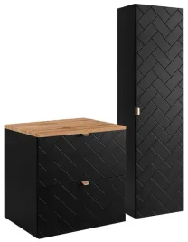 czarny-zestaw-mebli-lazienkowych-szafka-blat-wotan-60-cm-slupek-ryflowany