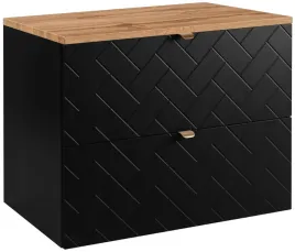 czarna-szafka-pod-umywalke-80-cm-z-blatem-wotan-wiszaca-frezowane-szuflady