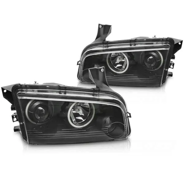 reflektory-dodge-charger-lx-06-10-ringi-black-stan-nowy