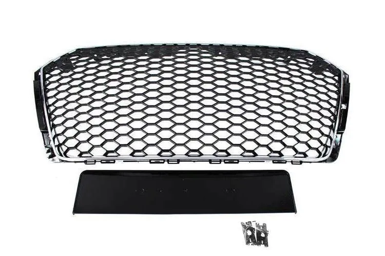 grill-audi-a4-b9-rs-style-chrome-pdc-stan-nowy