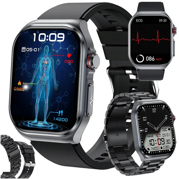 SMARTWATCH MĘSKI PROVENTUS KARDIOWATCH EKG PULS CIŚNIENIE SMS ROZMOWY SPORT