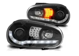 lampy-reflektory-vw-golf-4-iv-daylight-black-led