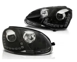 lampy-reflektory-vw-golf-v-5-03-09-led-drl-black