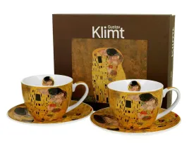 filizanka-spodek-gustav-klimt-pocalunek-kiss-250ml-x-2-szt-w-pudelku