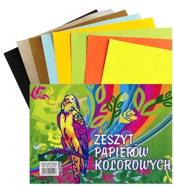 Blok wycinanka A5 zeszyt papier kolorowy 8 kartek 904400