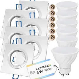 zestaw-6x-led-gu10-5w-oprawa-halogen-szklo-kwadrat