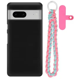 etui-do-google-pixel-7-matowe-czarne-case-rozowo-niebieski-uchwyt-na-reke