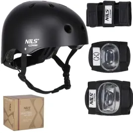 kask-rowerowy-ochraniacze-na-kolana-na-hulajnoge-deskorolke-rolki-zestaw