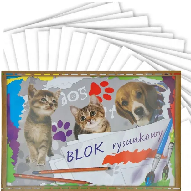 Blok rysunkowy A3 biały 20k 900396
