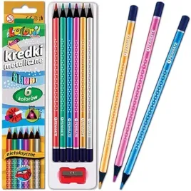kredki-olowkowe-trojkatne-metaliczne-pentel-kolori-6-kolorow-temperowka