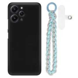 etui-do-xiaomi-redmi-12-4g-mat-czarne-case-szary-niebieski-smycz-splot