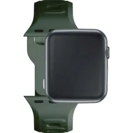 38-40-41-mm-dark-green-3mk-silicone-watch-strap-for-apple