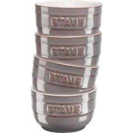 zestaw-4-ramekinow-okraglych-9-cm-antyczny-grafitowy-xs-minis-staub
