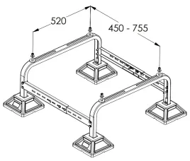 podstawa-regulowana-pod-pompe-ciepla-360-kg-stojak-frame-foot-ff-755