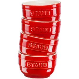 zestaw-4-ramekinow-okraglych-9-cm-czerwony-xs-minis-staub