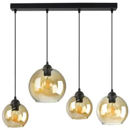 lampa-zyrandol-rozne-szklane-kule-miodowe-led