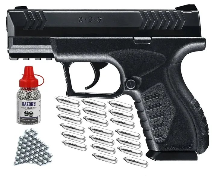 UMAREX XBG 4,5mm PISTOLET WIATRÓWKA +1500 SZT BB +20 SZT CO2 ZESTAW IDEALNY