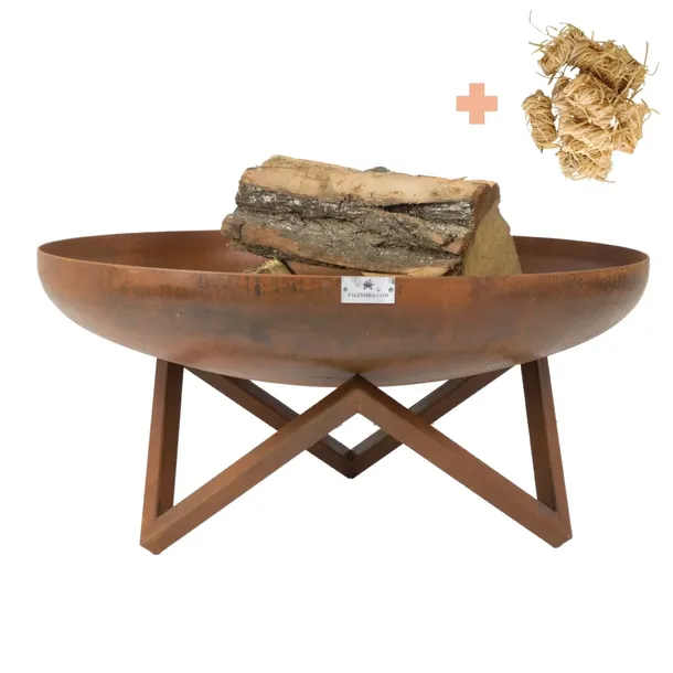 Palenisko ogrodowe Corten Deep 80 cm + ekologiczna podpałka GRATIS