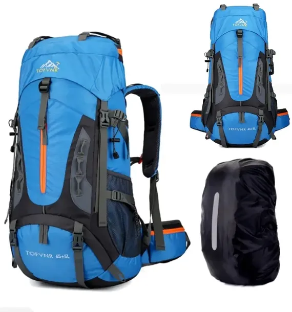 Plecak turystyczny trekkingowy plecak górski 70L Traper 3 BLUE