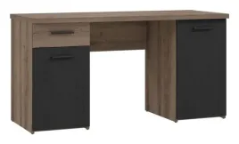 biurko-z-szuflada-tokio-tokb221-dab-czarny-dab-szlachetny-forte