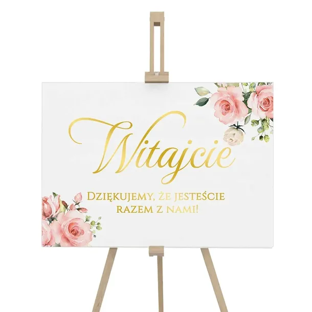 Tablica Powitalna Ślubna Ślub Wesele W1 50X70cm