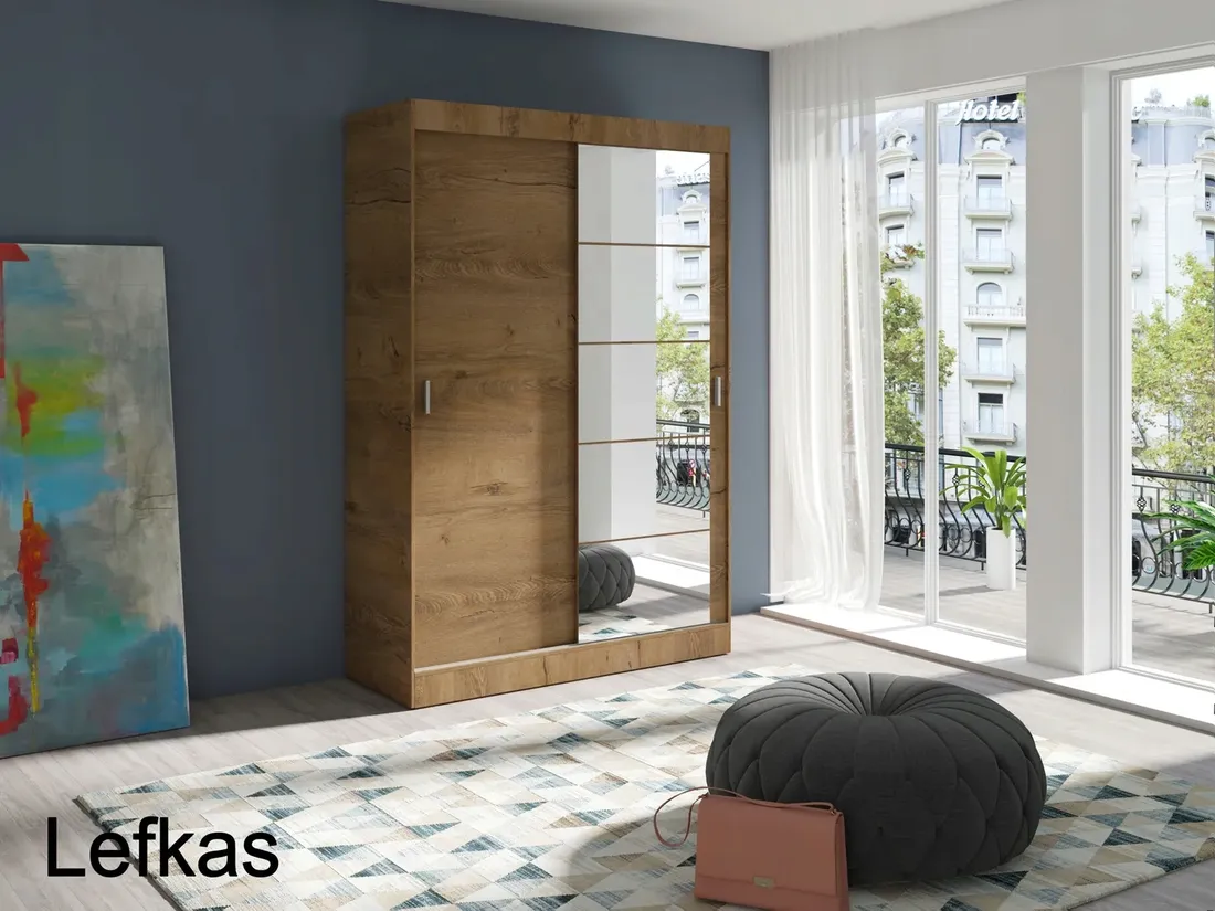 biala-szafa-lustro-polki-170cm-multi5-er-mar-stan-nowy