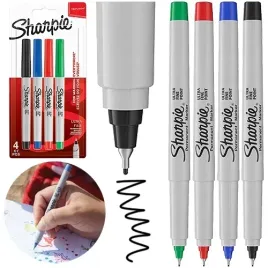 cienkopisy-markery-sharpie-permamentne-ultra-cienka-koncowka-4-kolory