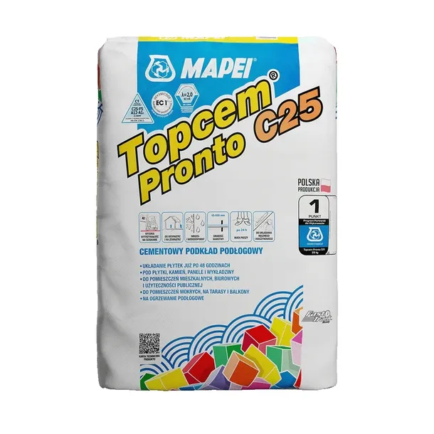 MAPEI Topcem Pronto C25 Cementowy podkład podłogowy 25kg
