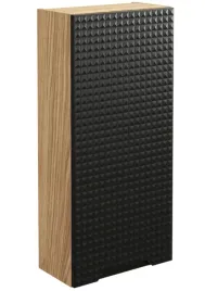 slupek-lazienkowy-wiszacy-dab-35-cm-1-drzwi-front-czarny-mdf-3d-mala-szafka