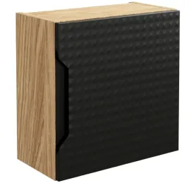 szafka-lazienkowa-wiszaca-dab-kwadratowa-35-cm-1-drzwi-czarny-front-mdf-3d