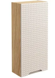 bezowy-slupek-lazienkowy-wiszacy-35-cm-1-drzwi-front-mdf-3d-mala-szafka
