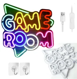 napis-led-game-room-z-zielona-ramka-do-pokoju-gamera-gadzety-gamingowe