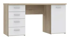 biurko-z-szufladami-net106-mt926-dab-sonoma-bialy