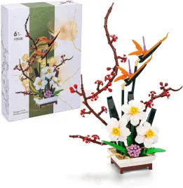 klocki-konstrukcyjne-zestaw-800-elementow-kwiaty-kwiat-narcyz-w-doniczce