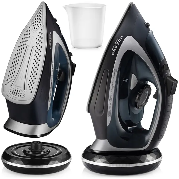 ŻELAZKO BEZPRZEWODOWE PAROWE DUŻA MOC 2600W CERAMICZNA POWŁOKA MOZANO