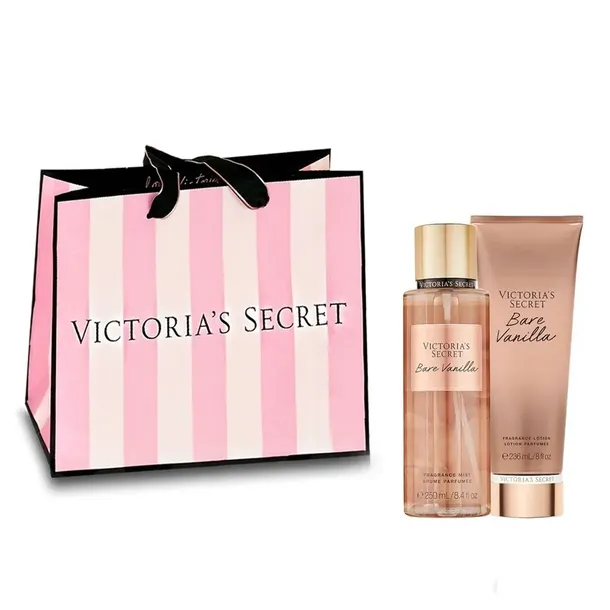 Victoria’s Secret Bare Vanilla – Zestaw Mgiełka 250ml Balsam 236ml Torebka