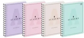 kolozeszyt-b5-100k-kratka-academy-pastel-5szt