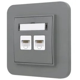 gniazdo-internetowe-rj45-2x-z-ramka-zaokraglona-seria-mini-kolor-szary-mat