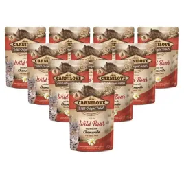 carnilove-cat-pouch-dzik-i-rumianek-wild-boar-and-chamomile-10x85g-10pak